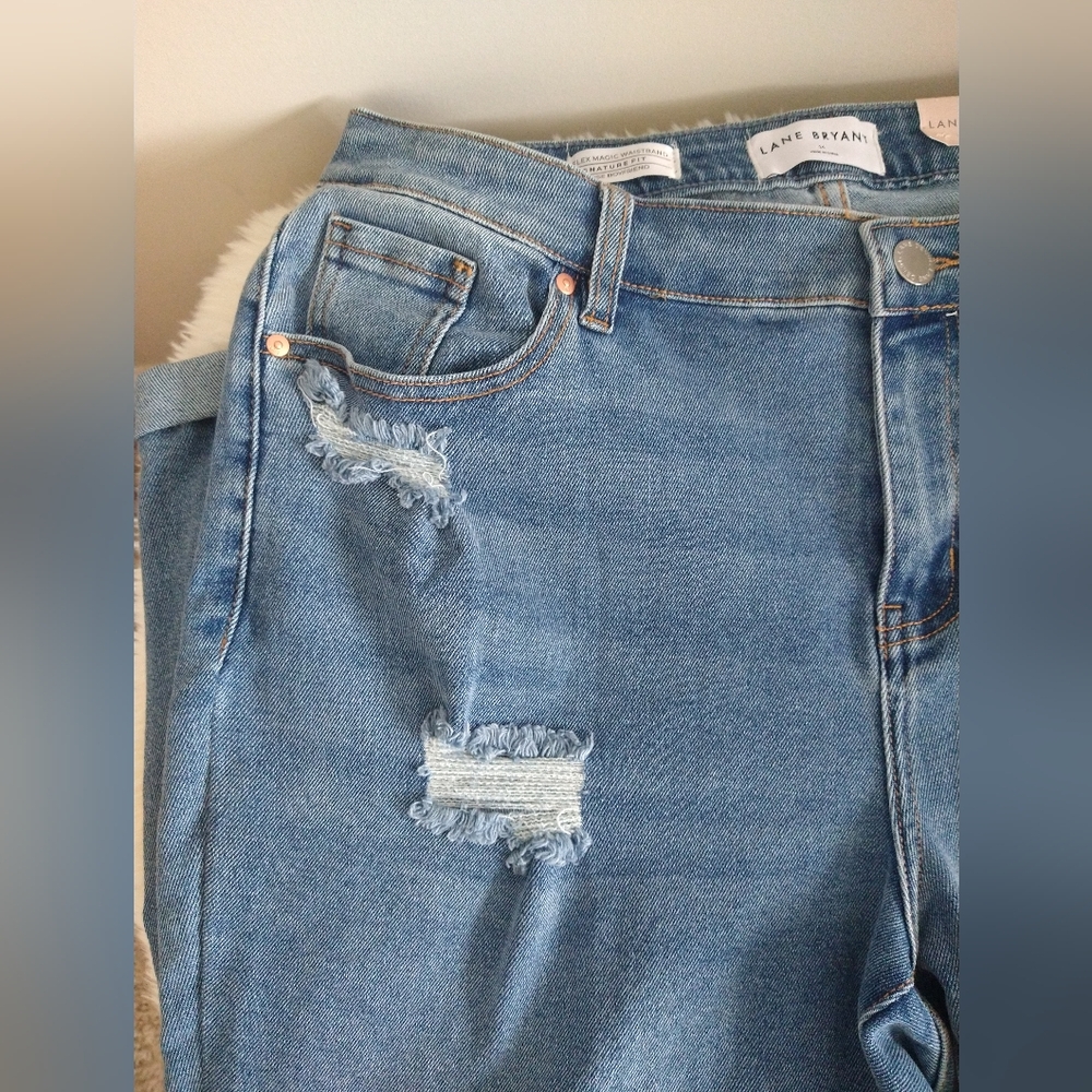 💙Lane Bryant Mid-Rise Signature Fit Boyfriend Blue Jeans Sz. 14💙 - Picture 4 of 11